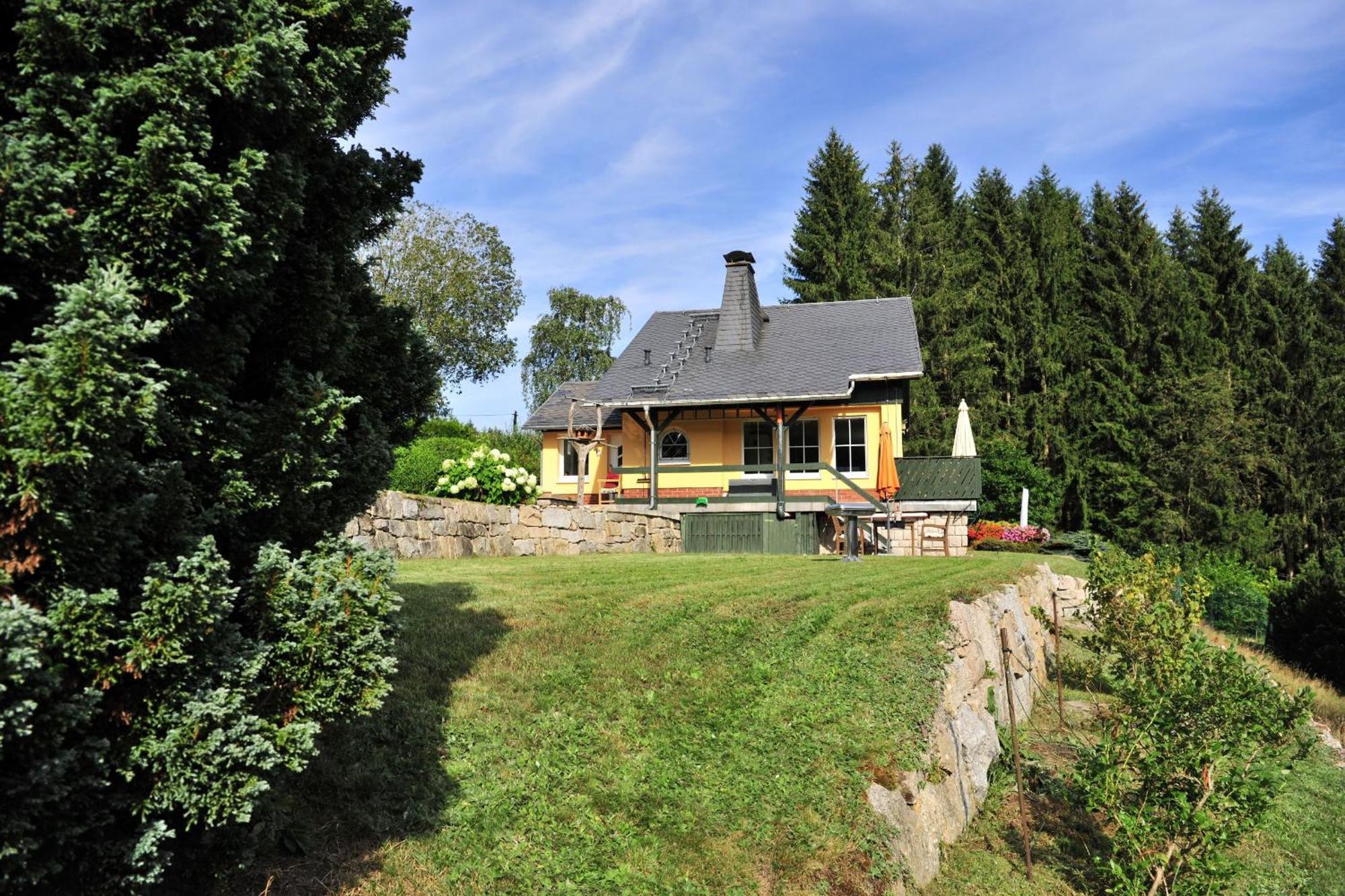 Exklusives Ferienhaus "Waldzauber" Ruhe Und Natur Pur Am Waldrand Geniessen Schönheide Exterior foto