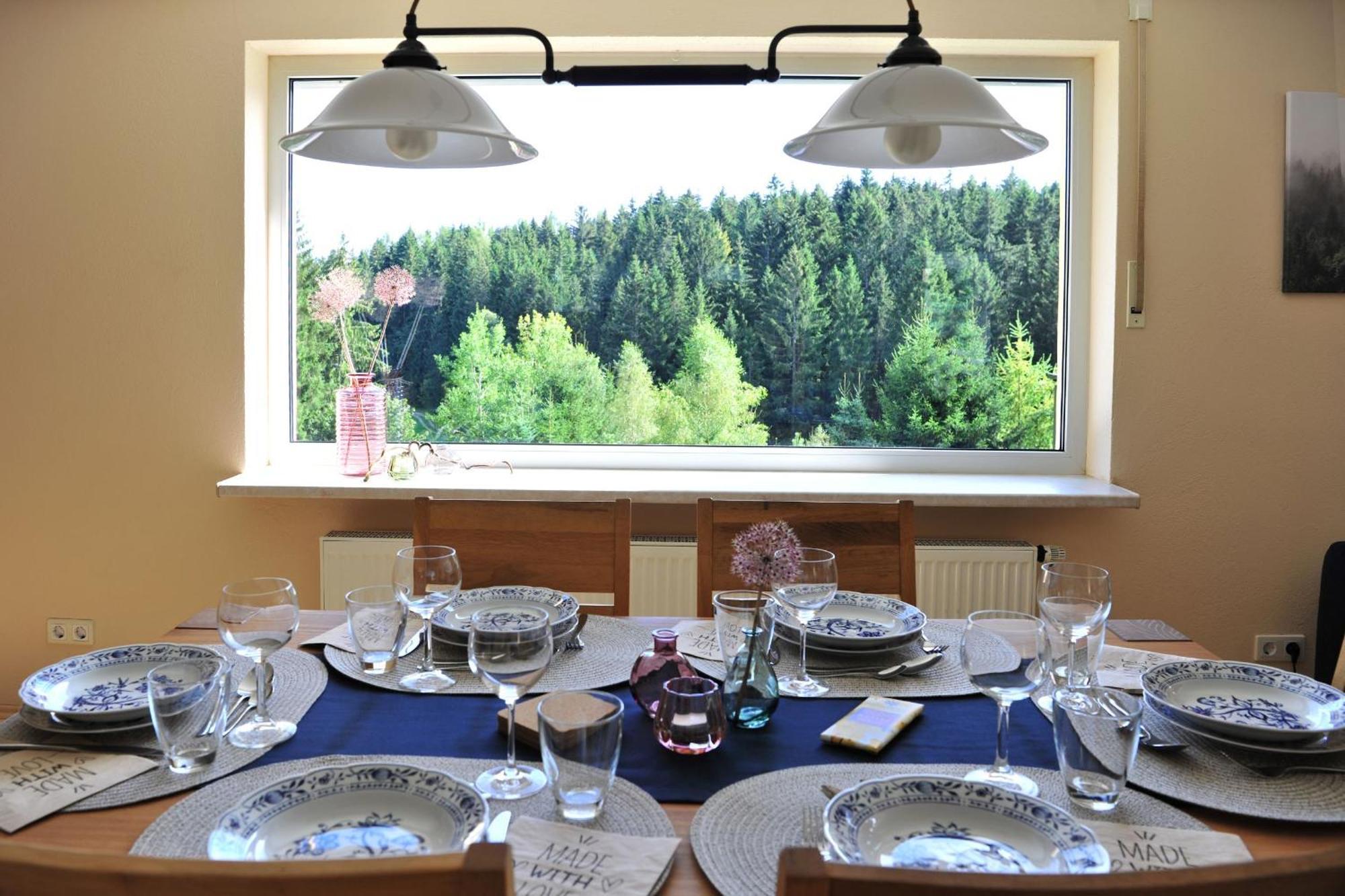 Exklusives Ferienhaus "Waldzauber" Ruhe Und Natur Pur Am Waldrand Geniessen Schönheide Exterior foto