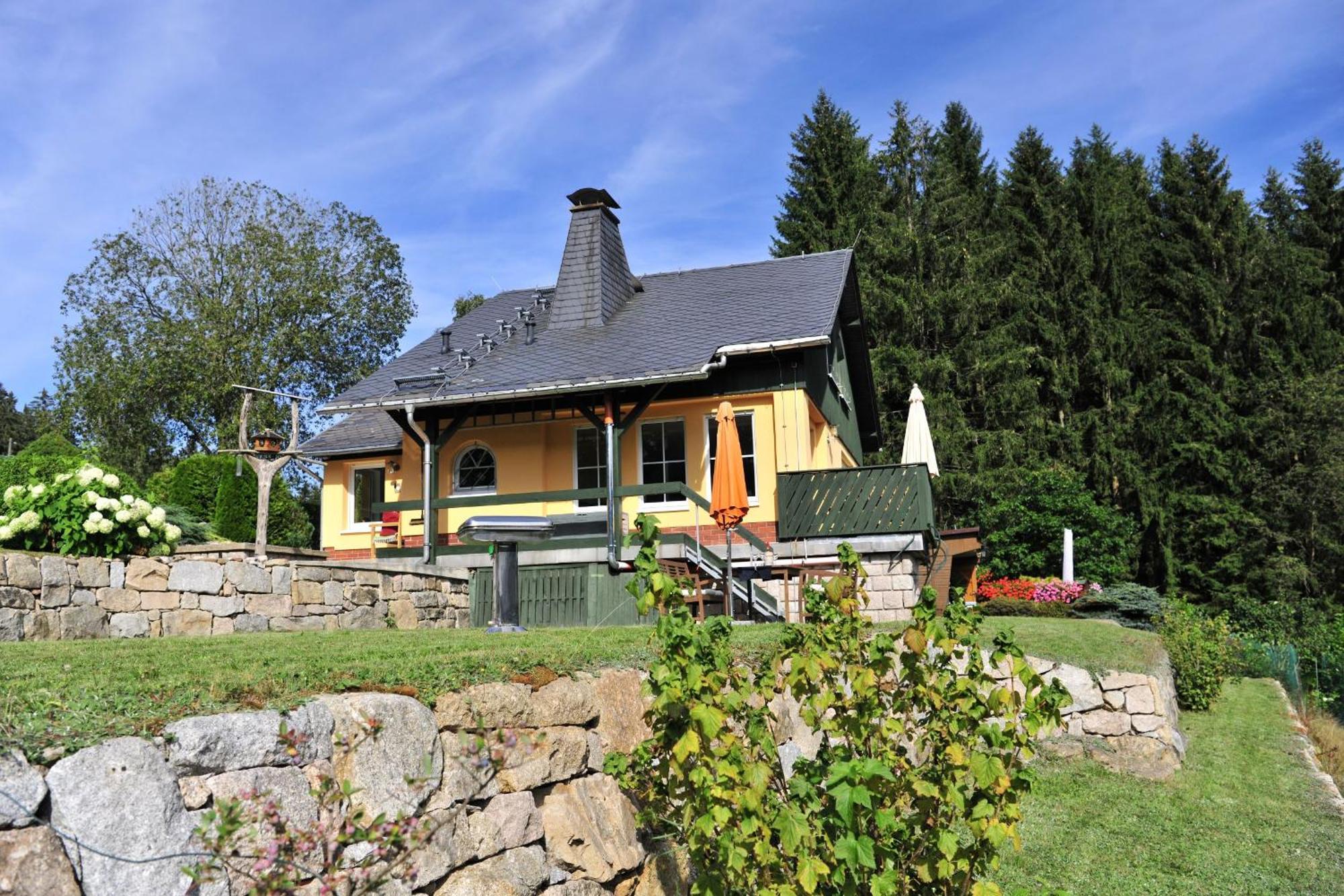 Exklusives Ferienhaus "Waldzauber" Ruhe Und Natur Pur Am Waldrand Geniessen Schönheide Exterior foto
